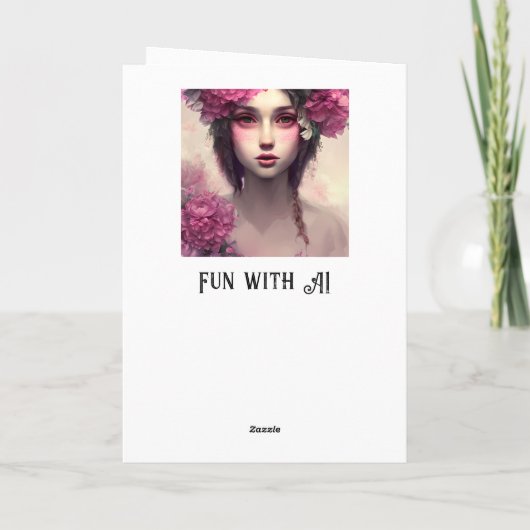 ピンクのソバカスのEtherealの女の子 カード (裏面)