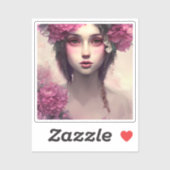 ピンクのソバカスのEtherealの女の子 シール (シート)