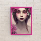 ピンクのソバカスのEtherealの女の子 ポスター