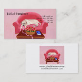 ピンクのソファの黄色いラブラドール 名刺 (正面/裏面)