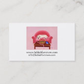 ピンクのソファの黄色いラブラドール 名刺 (裏面)