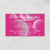 ピンクのソフトウォーターのカラーバルーン 名刺 (裏面)