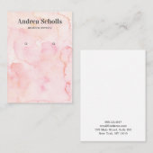 ピンクのソフトウォーター色のはっきりしたジュエリーイヤリングディスプレイ 名刺 (正面/裏面)