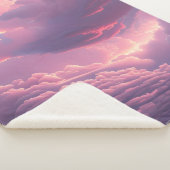 ピンクのソフトクラウド シェルパブランケット (3/4)