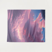 ピンクのソフトクラウド タペストリー (正面(横))