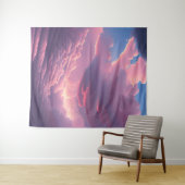 ピンクのソフトクラウド タペストリー (インサイチュ(横))