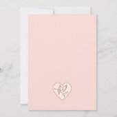 ピンクのソフトヴィンテージクラシックロマンチックな赤ちゃんシャワー 招待状 (裏面)