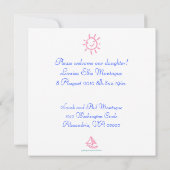 ピンクのソンバード誕生のお知らせ 案内状 (裏面)