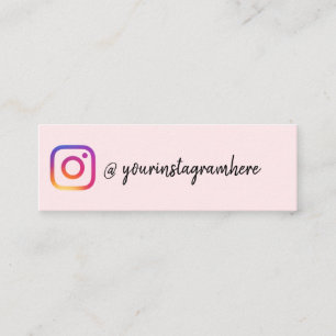 ピンクのソーシャルメディアインフルエンサーInstagram スキニー名刺