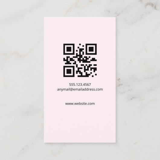 ピンクのソーシャルメディア写真グリッド 名刺 (裏面)
