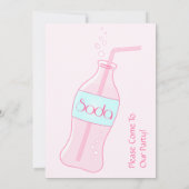 ピンクのソーダパーティー 招待状 (裏面)