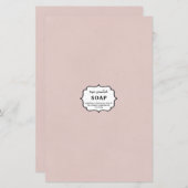 ピンクのソープラップ紙シート (正面/裏面)