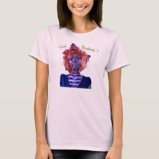 ピンクのゾンビの女の子 Tシャツ