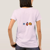 ピンクのゾンビの女の子 Tシャツ (裏面)