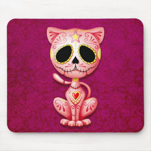 ピンクのゾンビの砂糖の子ネコ マウスパッド (正面)