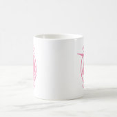ピンクのゾンビユニコーン YOUR TEXT コーヒーマグカップ (中央)