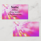 ピンクのタイによって染められる名刺 名刺 (正面/裏面)