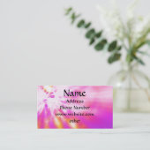 ピンクのタイによって染められる名刺 名刺 (スタンド正面)