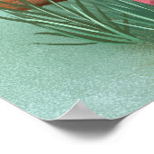 ピンクのタイガーとオウムの熱帯ジャングル ポスター (角)