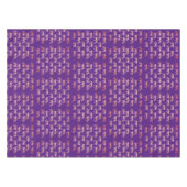 ピンクのタイガースパターン テーブルクロス (正面(横))