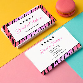 ピンクのタイガーパタースタイリッシュンエレガント 名刺