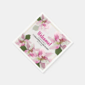 ピンクのタイガーリリー | 結婚s スタンダードカクテルナプキン (角)