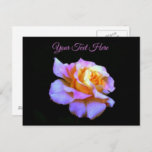 ピンクのタイダイローズポストカード *カスタマイズ* ポストカード (正面/裏面)