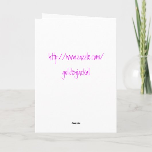 ピンクのタイツと緑のレオタールと80年代の誕生日 カード (裏面)