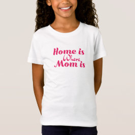 ピンクのタイポグラフィが可愛い母の日デザイン Tシャツ