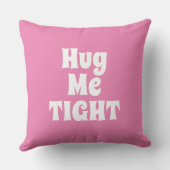 ピンクのタイポグラフィクールがおもしろい可愛いレトロ クッション (裏面)