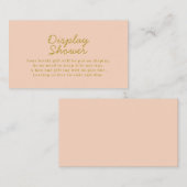 ピンクのタイポグラフィー ブライダルシャワーディスプレイ シャワー エンクロージャーカード (正面/裏面)