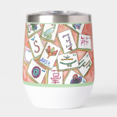 ピンクのタイルのトレー (正面)