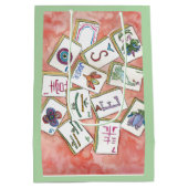 ピンクのタイルのトレー ミディアムペーパーバッグ (裏面)