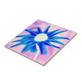 ピンクのタイルの青い花 タイル (側面)