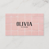 ピンクのタイル 名刺 (正面)