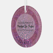 ピンクのタコのフラクタル記念サンキャッチャー ガラスオーナメント (正面左)