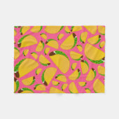 ピンクのタコス フリースブランケット (正面(横))