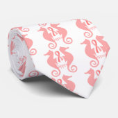 ピンクのタツノオトシゴ ネクタイ (ロール)