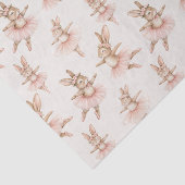 ピンクのタトゥスの可愛いバレリーナのウサギ 薄葉紙 (詳細)