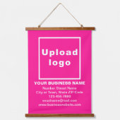 ピンクのタペストリーぶら下がったのビジネスブランド 吊り下げ型タペストリー (正面)