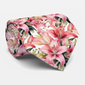 ピンクのタラガザユリ ネクタイ (ロール)