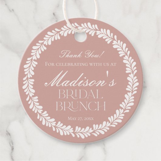 ピンクのタラベラ・タイル スペイン フィエスタ ウェディング ブランシュ フェイバータグ (正面)