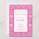 ピンクのタラベラ ブライダルシャワー 招待状 (正面)