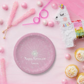 ピンクのタンポポの退職パーティーのプレート ペーパープレート (パーティー)