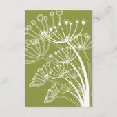 ピンクのタンポポ 花 春 ウェディング レセプション エンクロージャーカード (裏面)