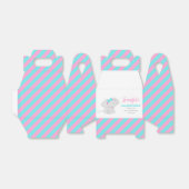 ピンクのターコイズ誕生日ウィフボックスとゾウ フェイバーボックス (折り畳みなし)