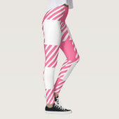 ピンクのタータンチェックパターン レギンス (右)