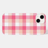 ピンクのタータン・チェック柄 Case-Mate iPhoneケース (裏面 (横))