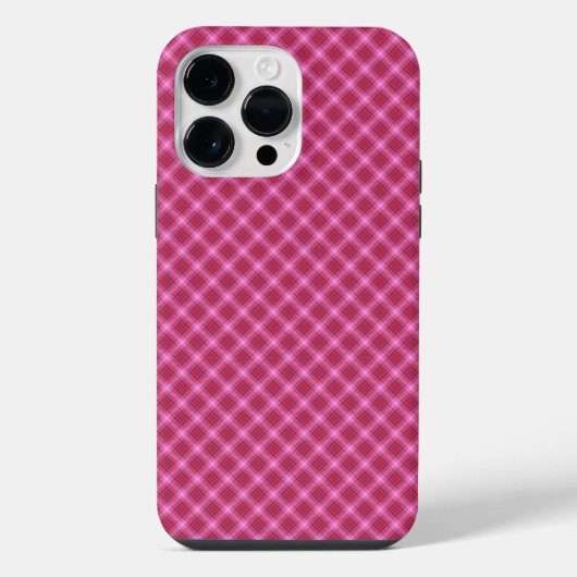 ピンクのタータン iPhoneケース (裏面)