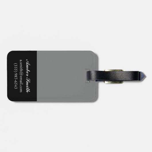 ピンクのターバン ラゲッジタグ (裏面横)